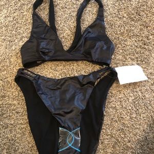 ASOS leather looks bikini size 4 top size 6 bottom